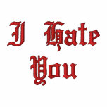 I Hate You Embroidered Hoodie