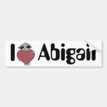 I Heart Abigail Alien Bumper Stickers