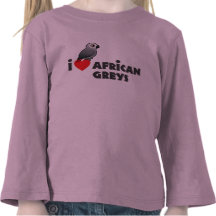 I Heart African Greys T Shirt