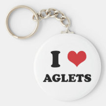 I (heart) Aglets Keychain