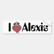 I Heart Alexis Alien Bumper Stickers