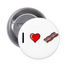 I heart bacon buttons