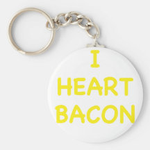 I Heart Bacon Keychains