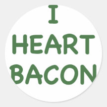 I Heart Bacon Sticker