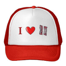 I heart bacon trucker hat