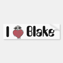 I Heart Blake Alien Bumper Stickers