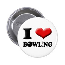 I Heart Bowling Button