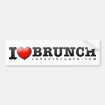 I Heart Brunch Bumper Sticker