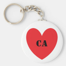 I Heart California Keychain