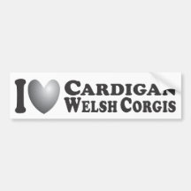 I Heart Cardigan Welsh Corgis - Bumper Sticker