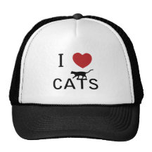 i heart cats trucker hat