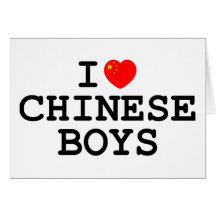 I Heart Chinese Boys Card