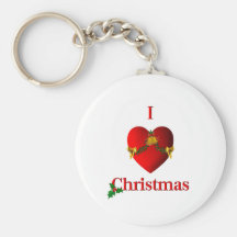 I Heart Christmas Keychain