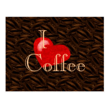 I Heart Coffee Postcards