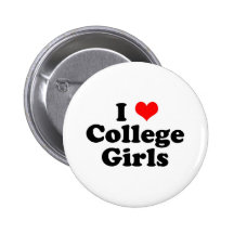 I Heart College Girls Pinback Button