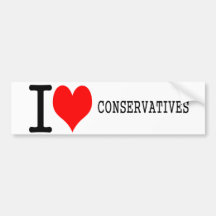 I heart conservatives bumper stickers