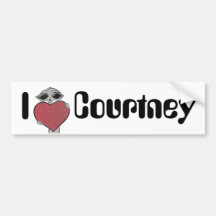 I Heart Courtney Alien Bumper Stickers