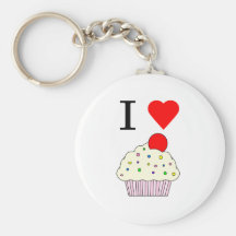 I heart Cupcakes Keychain