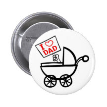 I heart Dad baby stroller Pin
