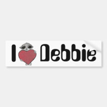 I Heart Debbie Alien Bumper Sticker