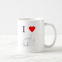 I heart elephants mugs