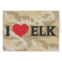 I Heart Elk Greeting Cards