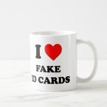 I Heart Fake Id Cards Mugs