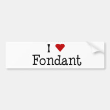I Heart Fondant Bumper Sticker