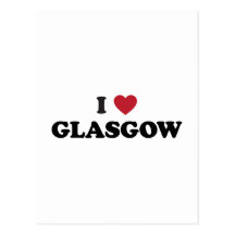 I Heart Glasgow Scotland Postcards