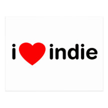 I Heart Indie Post Cards