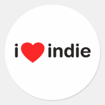 I Heart Indie Stickers