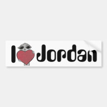 I Heart Jordan Alien Bumper Stickers