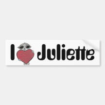 I Heart Juliette Alien Bumper Sticker