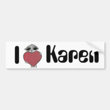 I Heart Karen Alien Bumper Stickers