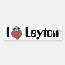 I Heart Leyton Alien Bumper Stickers