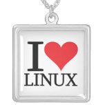 I Heart Linux Personalized Necklace