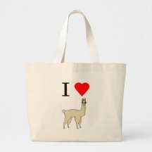 i heart llama bag