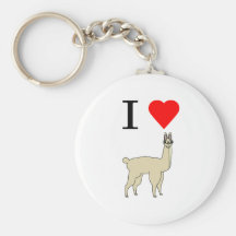 i heart llama key chains