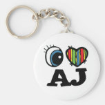 I Heart (Love) AJ Key Chains