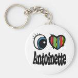 I Heart (Love) Antoinette Keychains