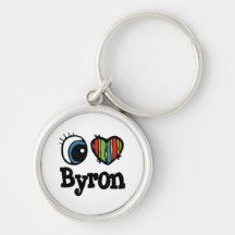 I Heart (Love) Byron Keychains