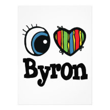 I Heart (Love) Byron Personalised Announcement