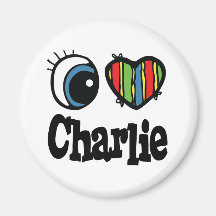 I Heart (Love) Charlie Fridge Magnets
