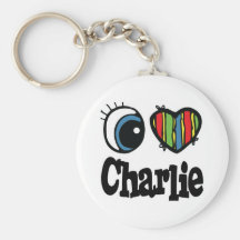 I Heart (Love) Charlie Key Chain
