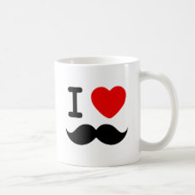 I heart / Love Moustaches / Moustaches Coffee Mug