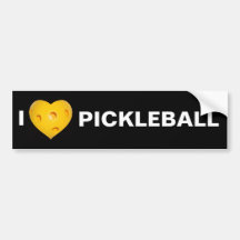 I Heart (Love) Pickleball Bumper Stickers