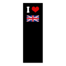 I Heart Love UK British Union Jack Flag Business Cards