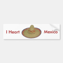 I Heart Mexico Bumper Stickers