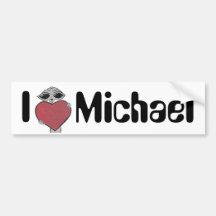I Heart Michael Alien Bumper Stickers