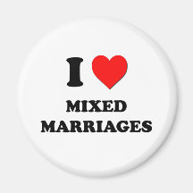 I Heart Mixed Marriages Refrigerator Magnet